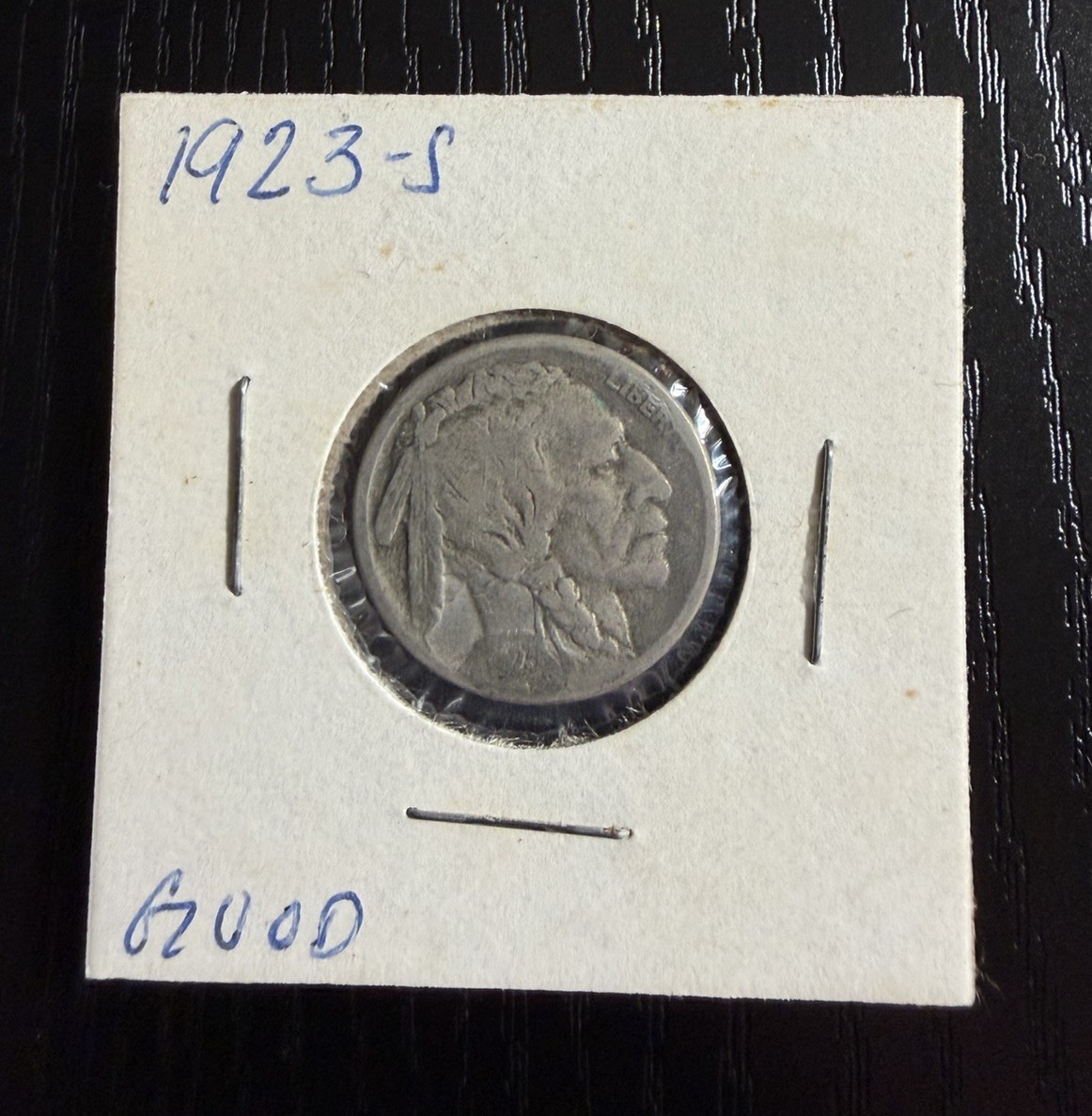 1923-S “Collector’s Choice” Buffalo Nickel Rare 5C US Coin Very Good Cond. VG+