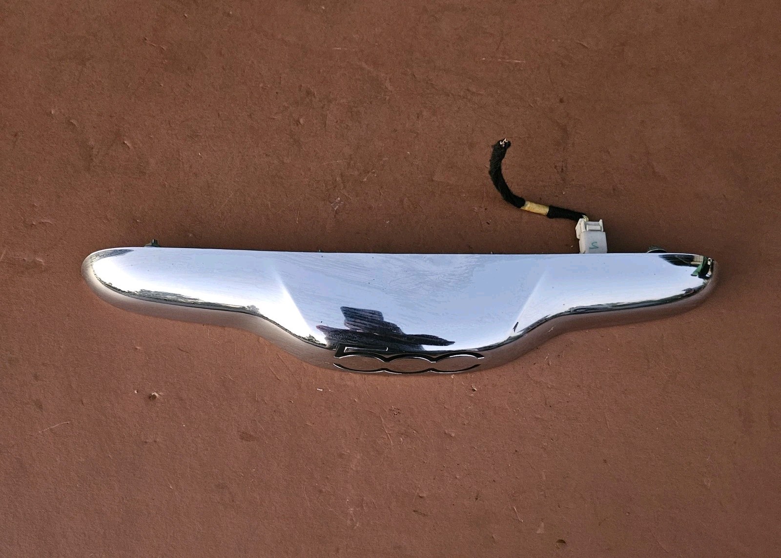 🪩 2012-2017 Fiat 500 Rear Trunk Chrome Molding Trim Handle Hatch Latch Tailgate