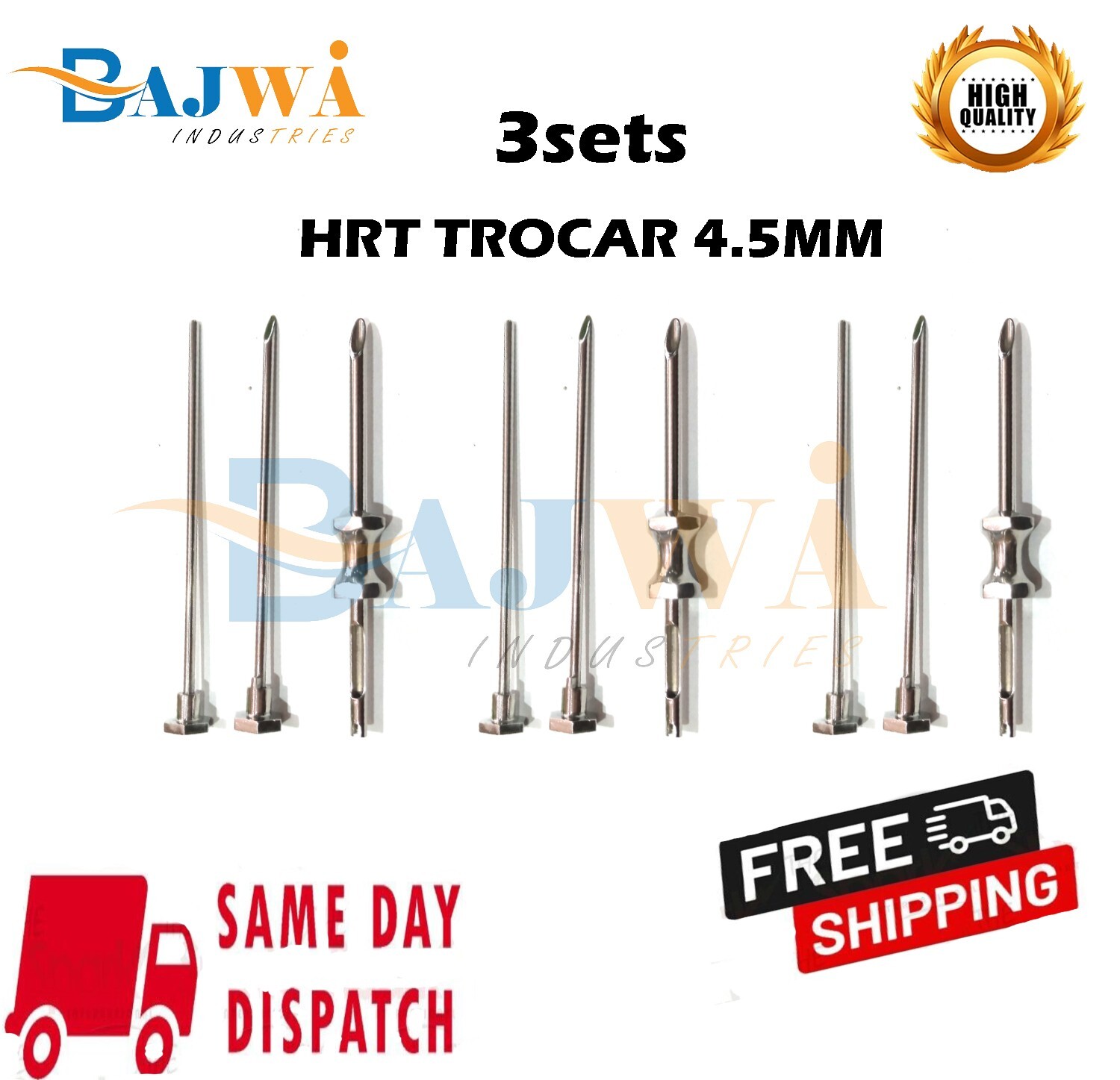 3 Sets of HRT Trocar 4.5mm Hormone Replacement Pellet Insertion Kit