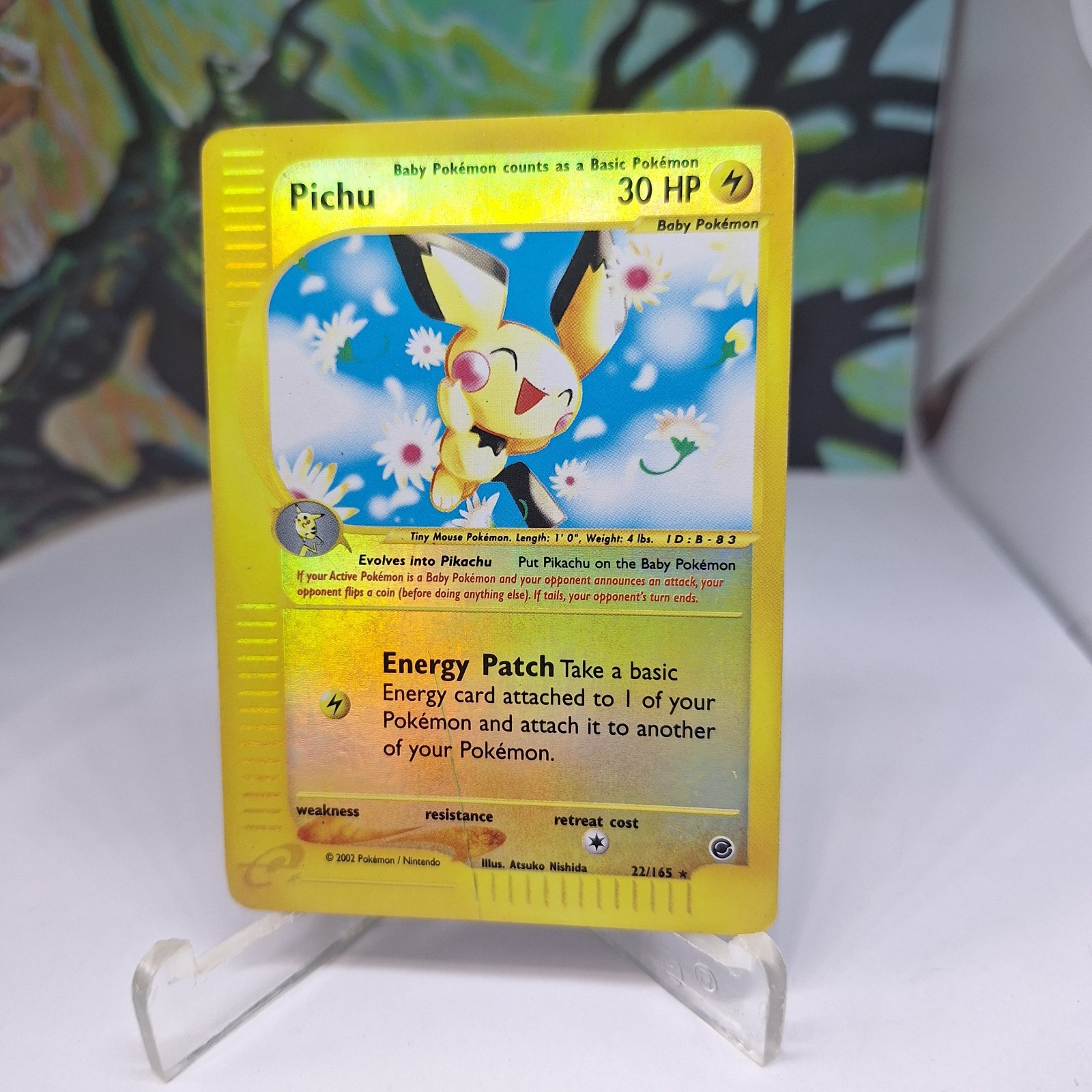 2002 Pokemon Expedition Pichu 22/165 Reverse Holo Rare HP
