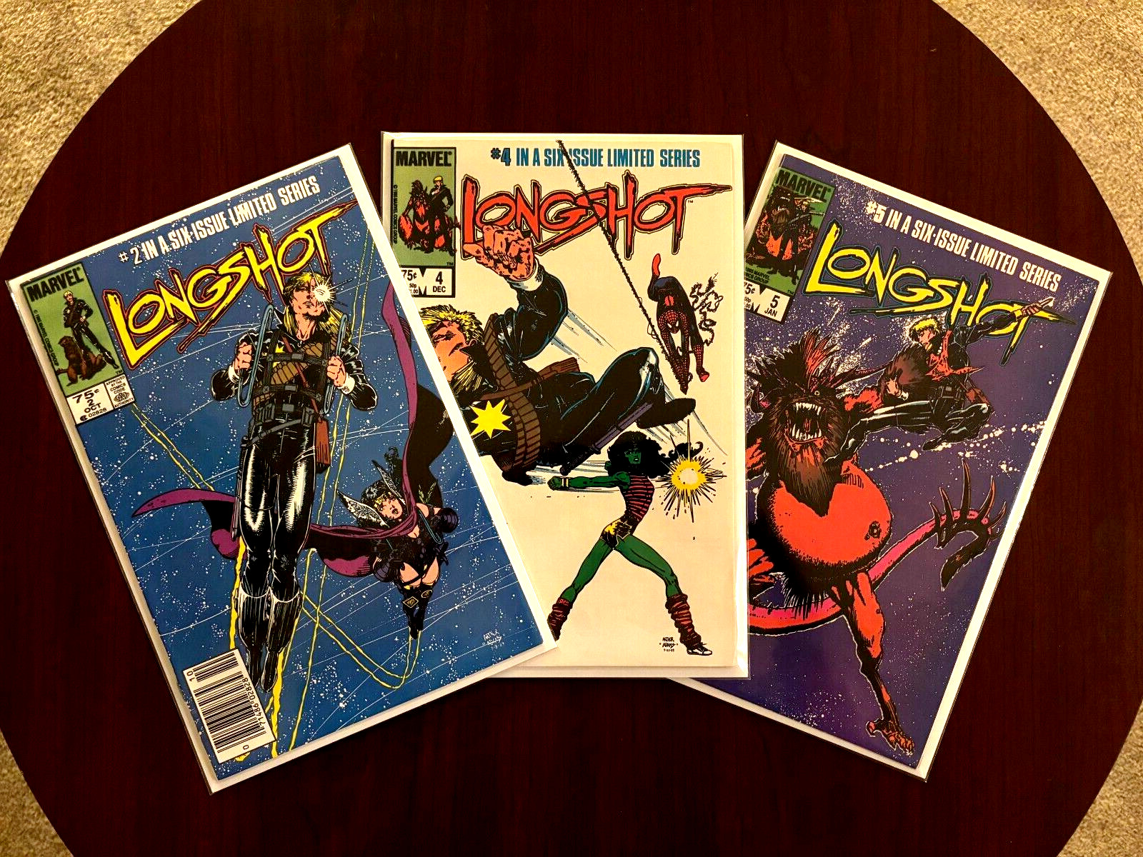 (Lot of 3 Comics) Longshot #2 #4 #5 (Marvel 1985) Arthur Adams Spider-Man