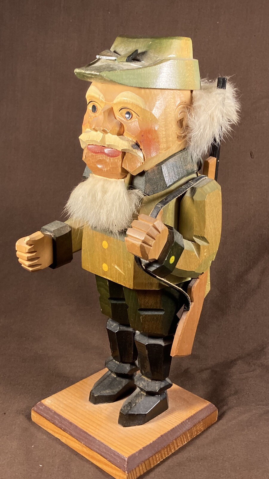 Vintage GDR Erzgebirge Steinbach? German Wood Figural Nutcracker Woodsman Hunter Vintage GDR Erzgebirge Steinbach? German Wood Figural Nutcracker Woodsman Hunter