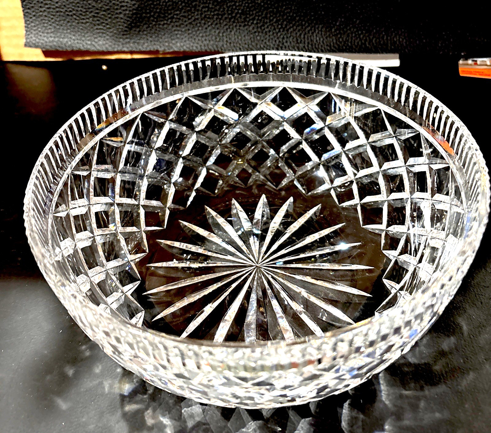 Vintage Waterford Killeen Diamond Pattern Medium 8” Crystal Bowl Vintage Waterford Killeen Diamond Pattern Medium 8” Crystal Bowl