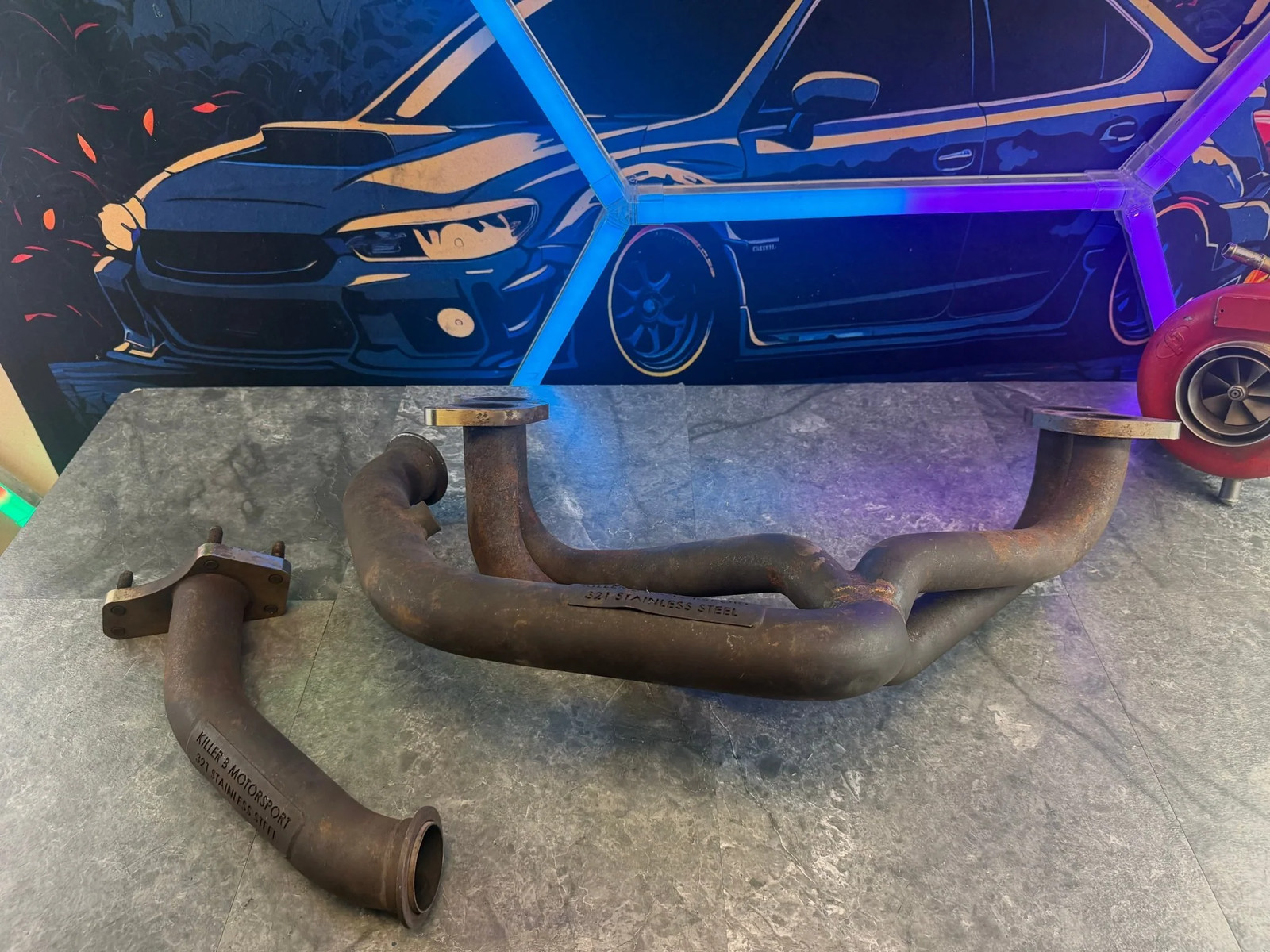 KILLER B Motorsport HOLY HEADER Subaru STi & wrx ELH v band w/ up pipe