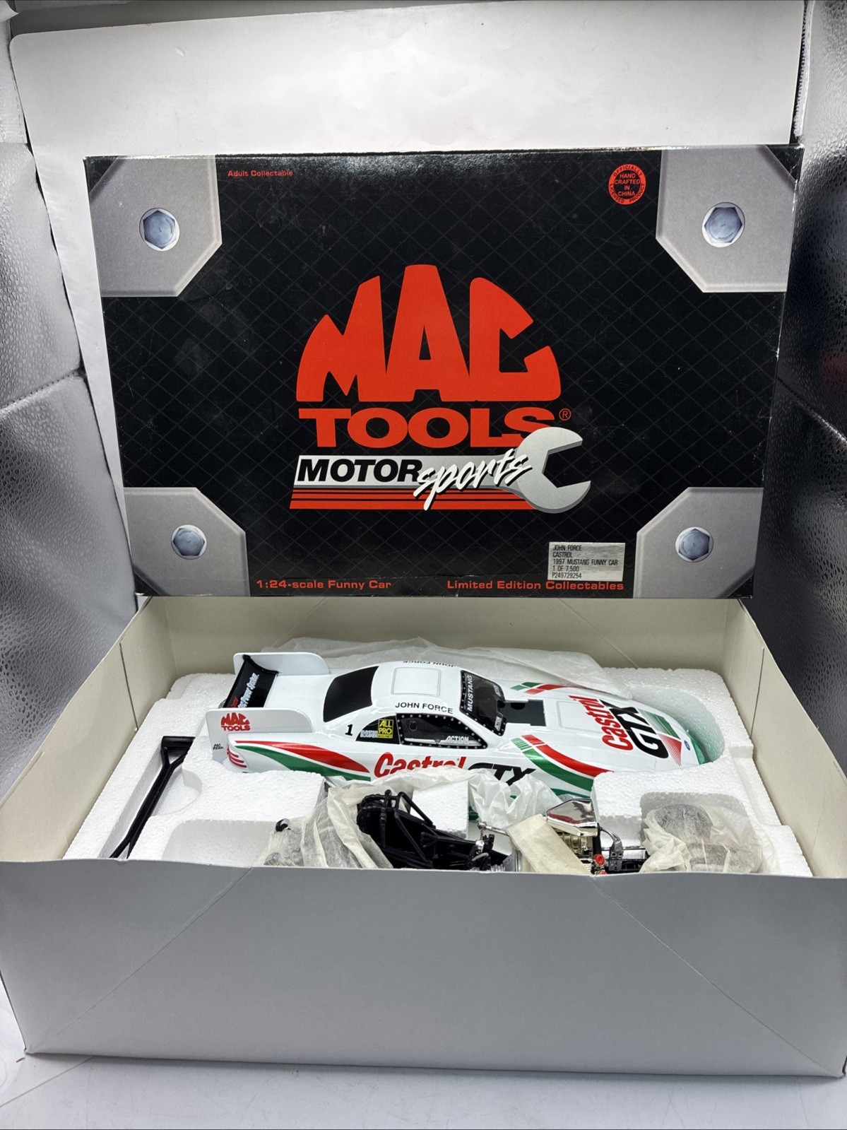 1997 John Force Castrol Mustang Die Cast Funny Car New 1 Of 7500