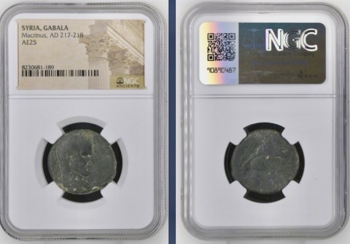 Emperor Macrinus Ancient Roman Coin 217-218AD NGC Genuine Authentic Scarce Type