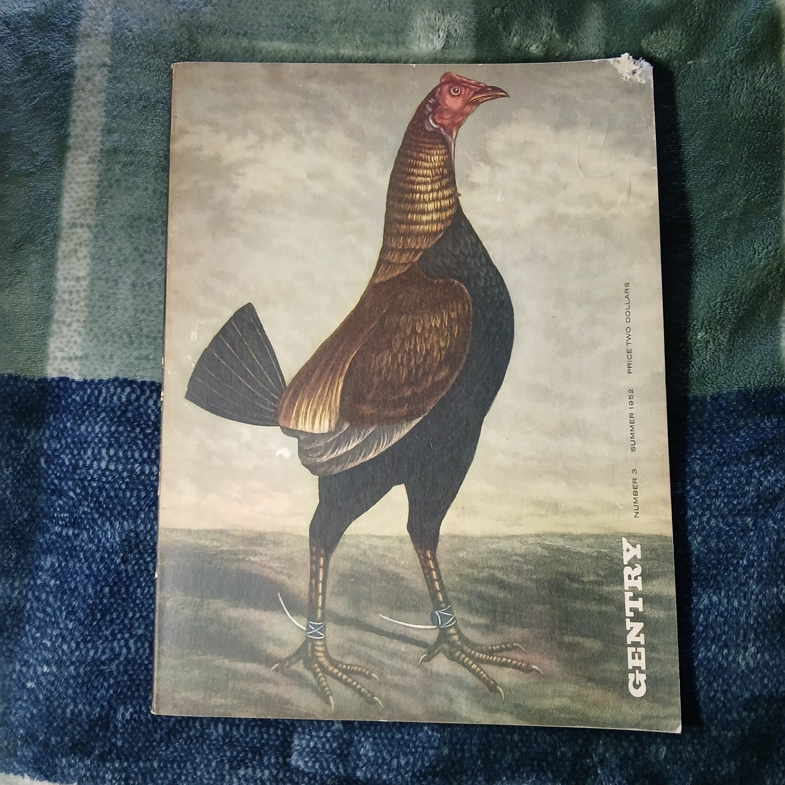 Vintage GENTRY Magazine No. 3 Summer 1952 Gamecock Cover Fabric Swatches Tipped