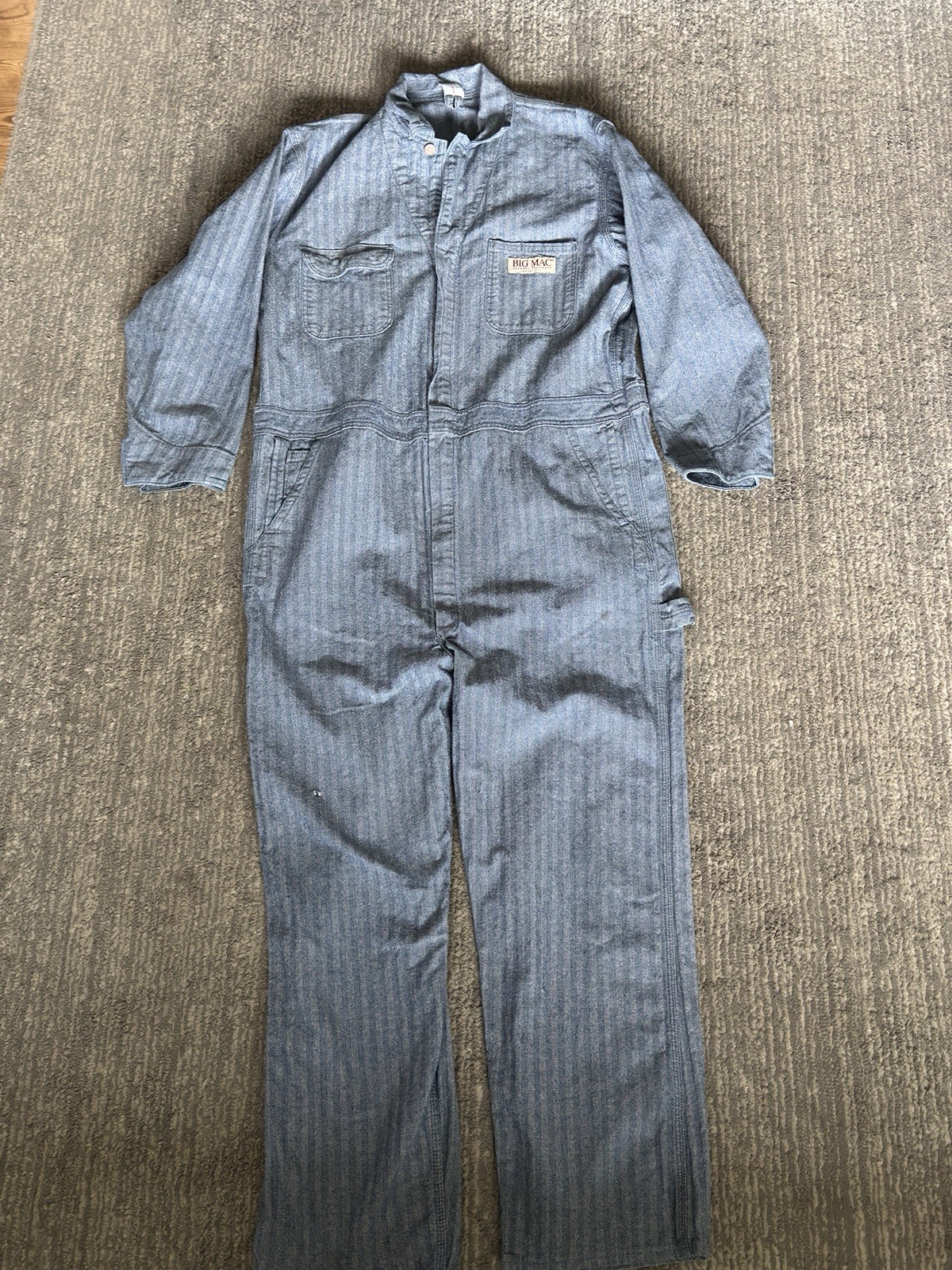 JCPenney Big Mac Vintage 60s Denim Coveralls Men\'s Made In USA