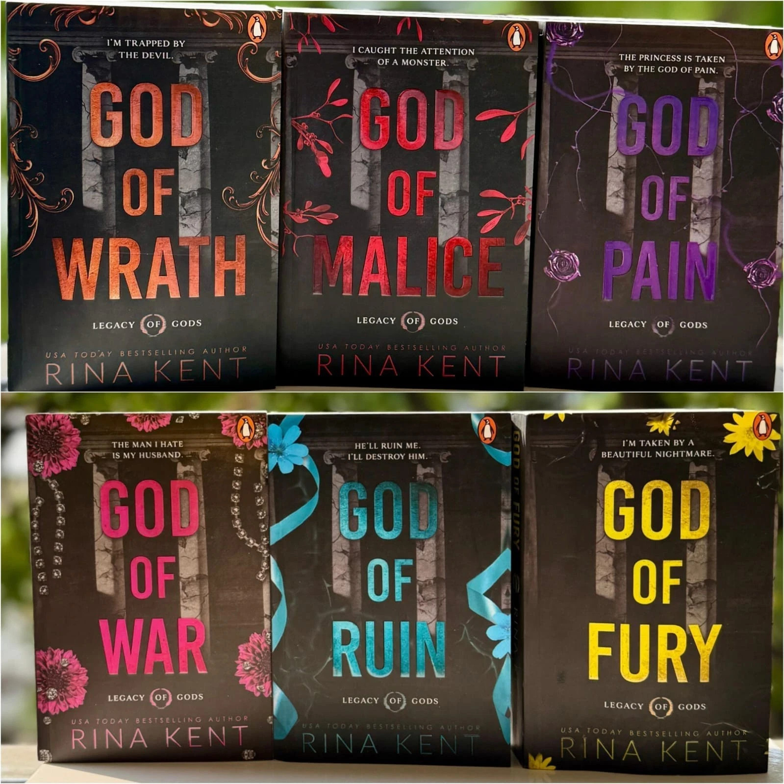 Rina Kent 6 Book Set | Legacy of Gods Series Paperback | English USA STOCK