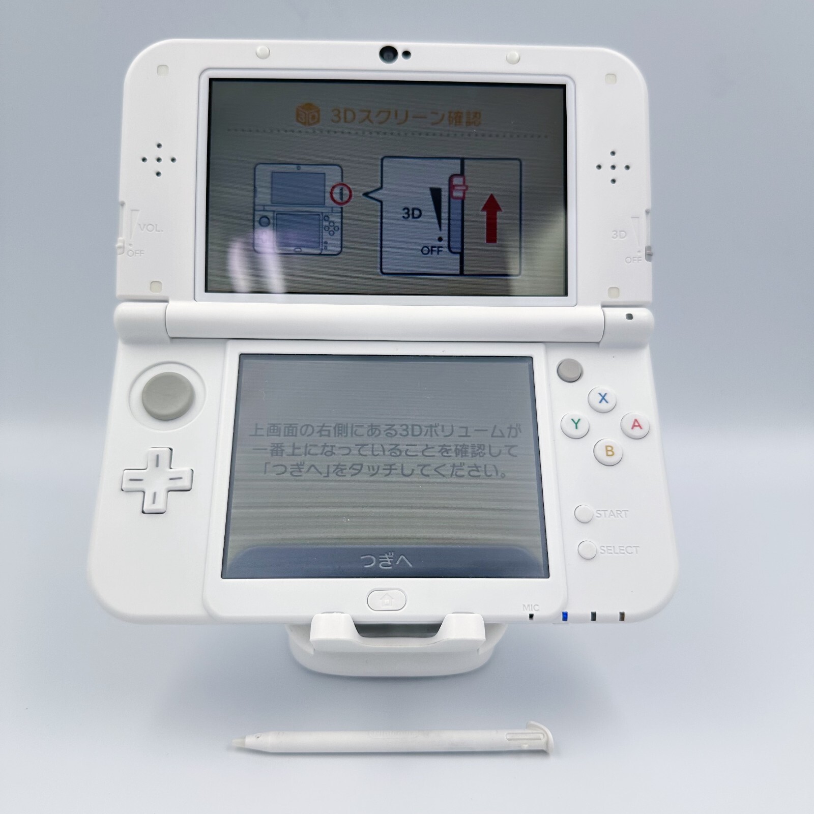 New Nintendo 3DS XL LL  Pearl White Console Stylus Working Tested Japanese ver