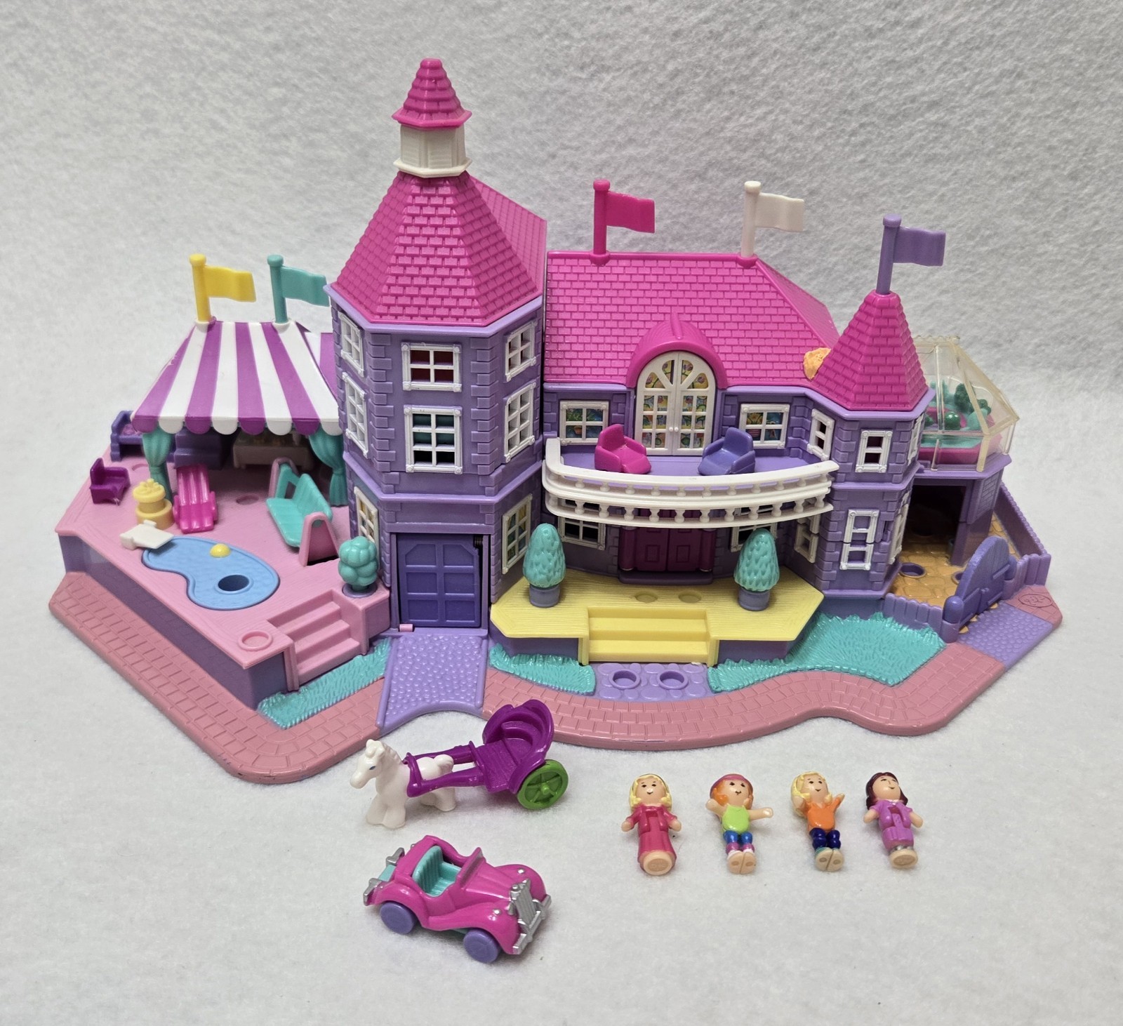 VTG 1994 Polly Pocket Lightup Magnificent Magical Mansion COMPLETE LIGHTS WORK