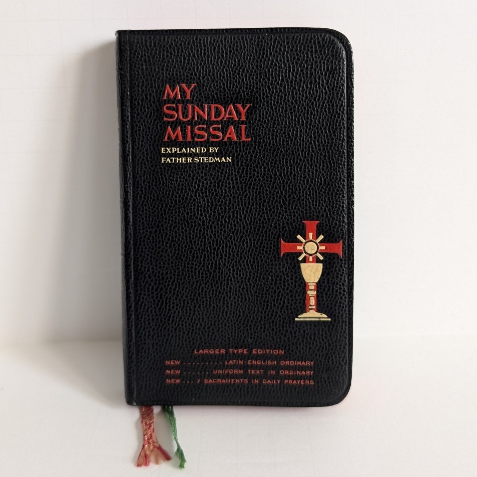 Vintage My Sunday Missal Explained by Father Stedman 1942 Mini Pocket Bible
