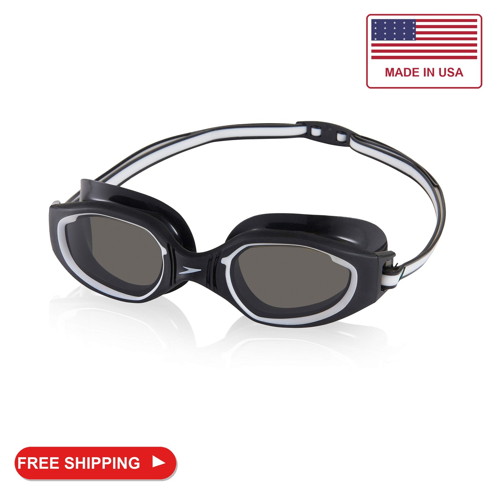 Speedo Unisex-Adult Swim Goggles Hydro Comfort, Black/Steel