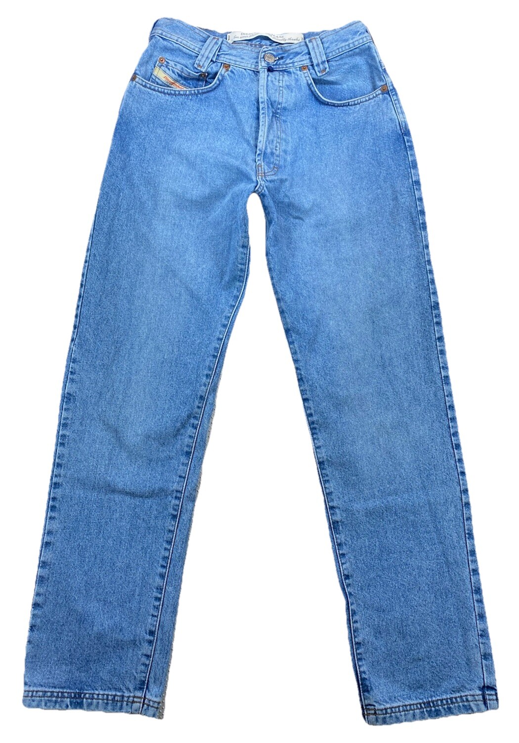 Diesel Basic New Saddle Blue Denim Jeans Button Fly Italy 29x30