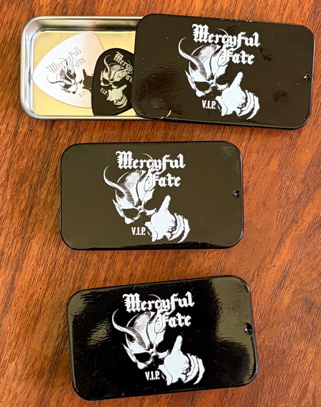 MERCYFUL FATE set of 3 guitar pick & KEYRING\'s  in the U.S.A.