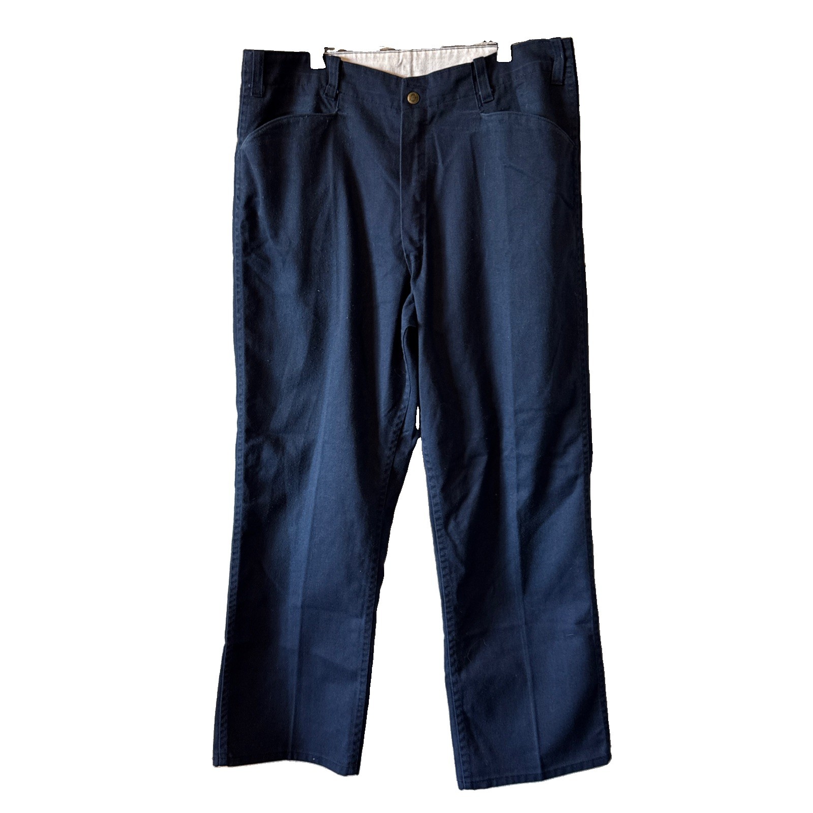 Ben Davis VTG Mens Blue Canvas Workwear Wide Leg Twill Pants Size 36