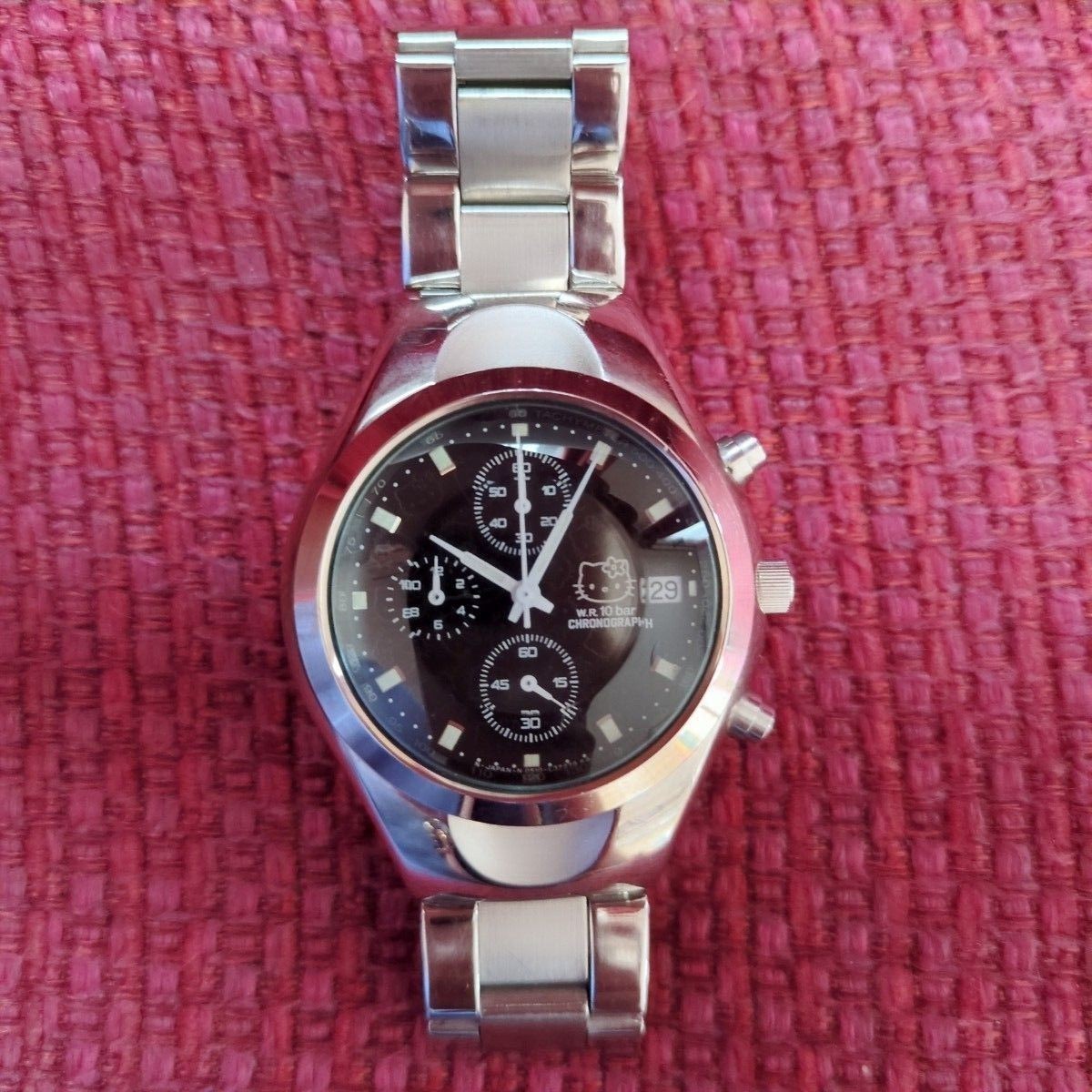 Sanrio SEIKO Hello Kitty Limited Collector Wristwatch Chronograph Rare Model Bod