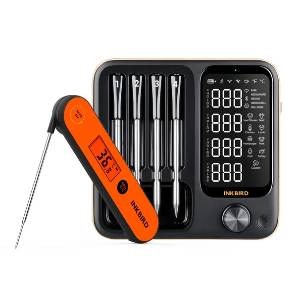 Smart Wireless Meat Thermometer 4-Probe INKBIRD Instant Read IHT-1P BBQ Smoker Smart Wireless Meat Thermometer 4-Probe INKBIRD Instant Read IHT-1P BBQ Smoker