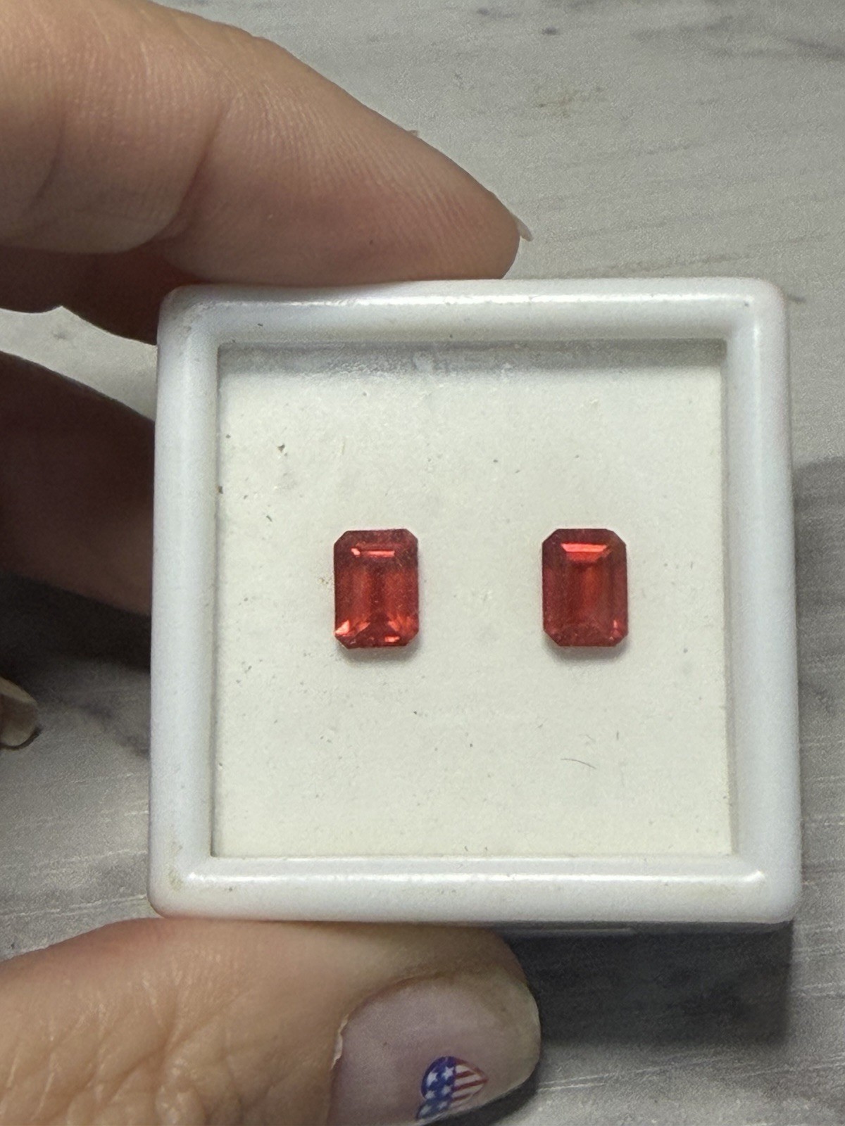 Natural Cuprite Matched Pair 1.70 CTW 7x5mm Emerald Cut Loose Gemstones Rare