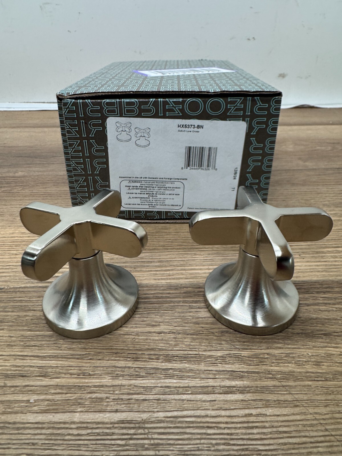 Brizo HX5373-BN Widespread Low Cross Handles, Brilliance Brushed Nickel *READ*