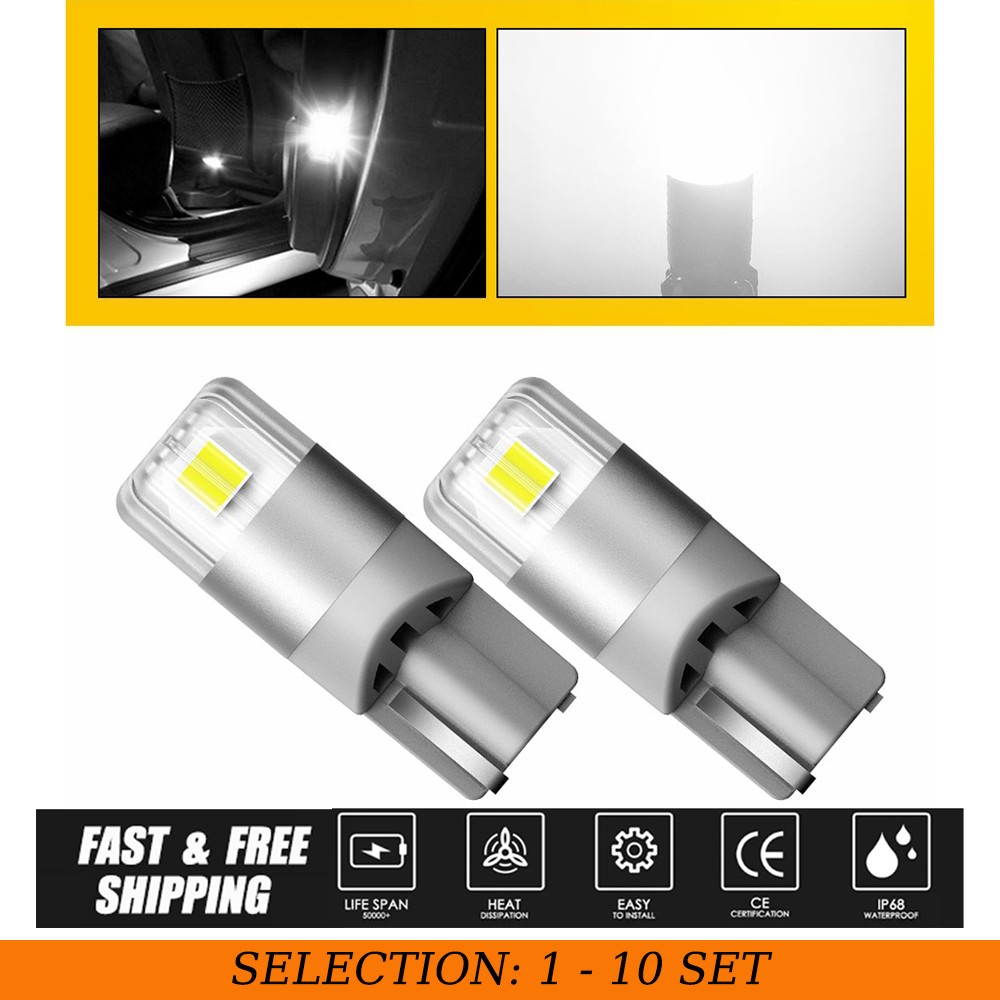 2-20X T10 194 168 W5W 3030SMD LED License Plate Light Headlight Bulb White 2US2T