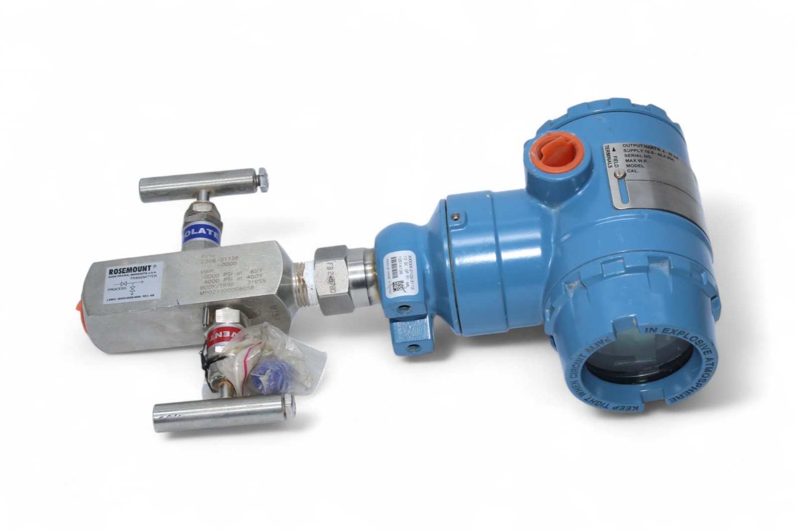 ROSEMOUNT 2051TG1A2B21AS5B4M5D4V504 PRESSURE TRANSMITTER