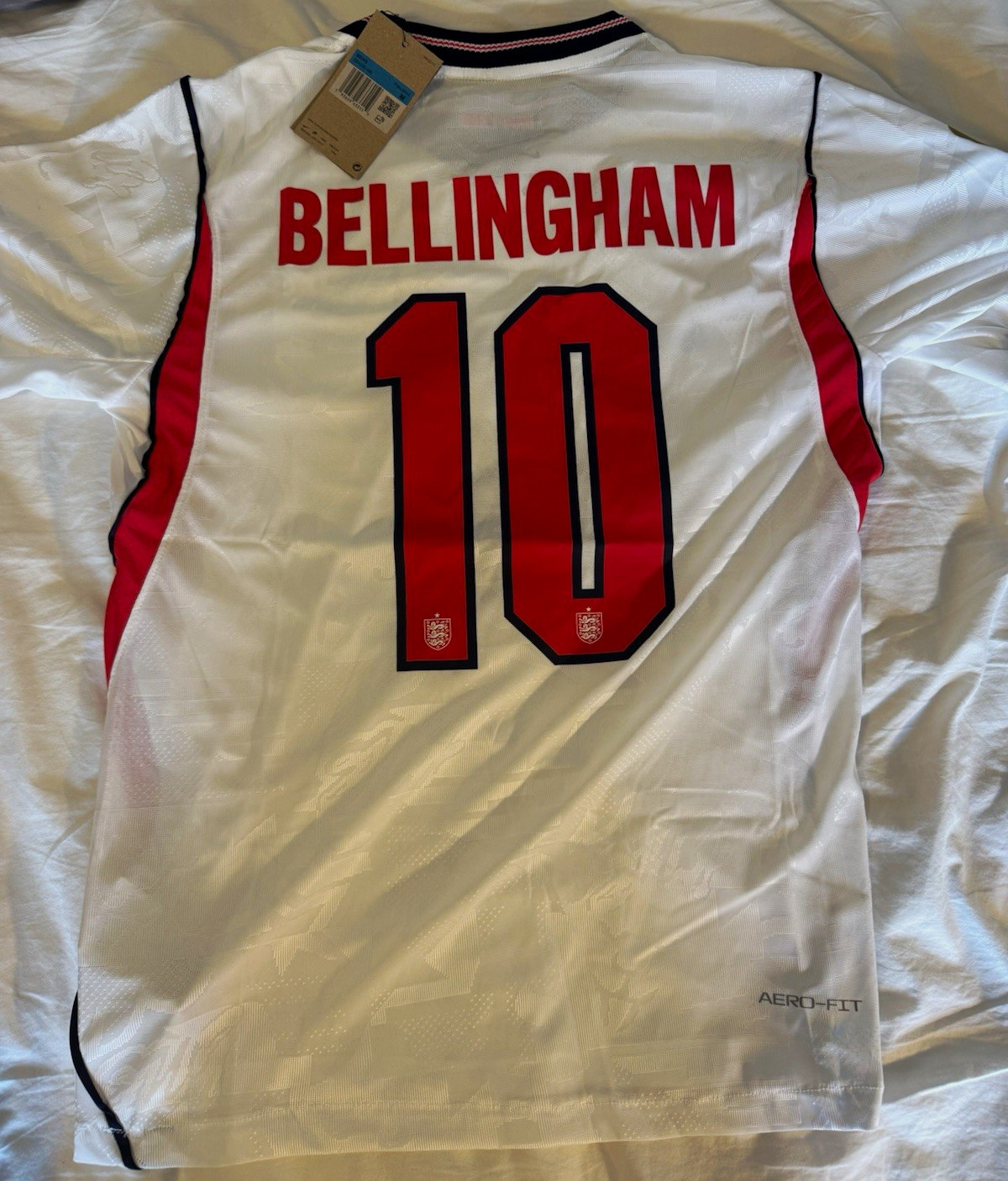 Nike 2026 World Cup England Home Jersey Jude Bellingham #10 Men's M