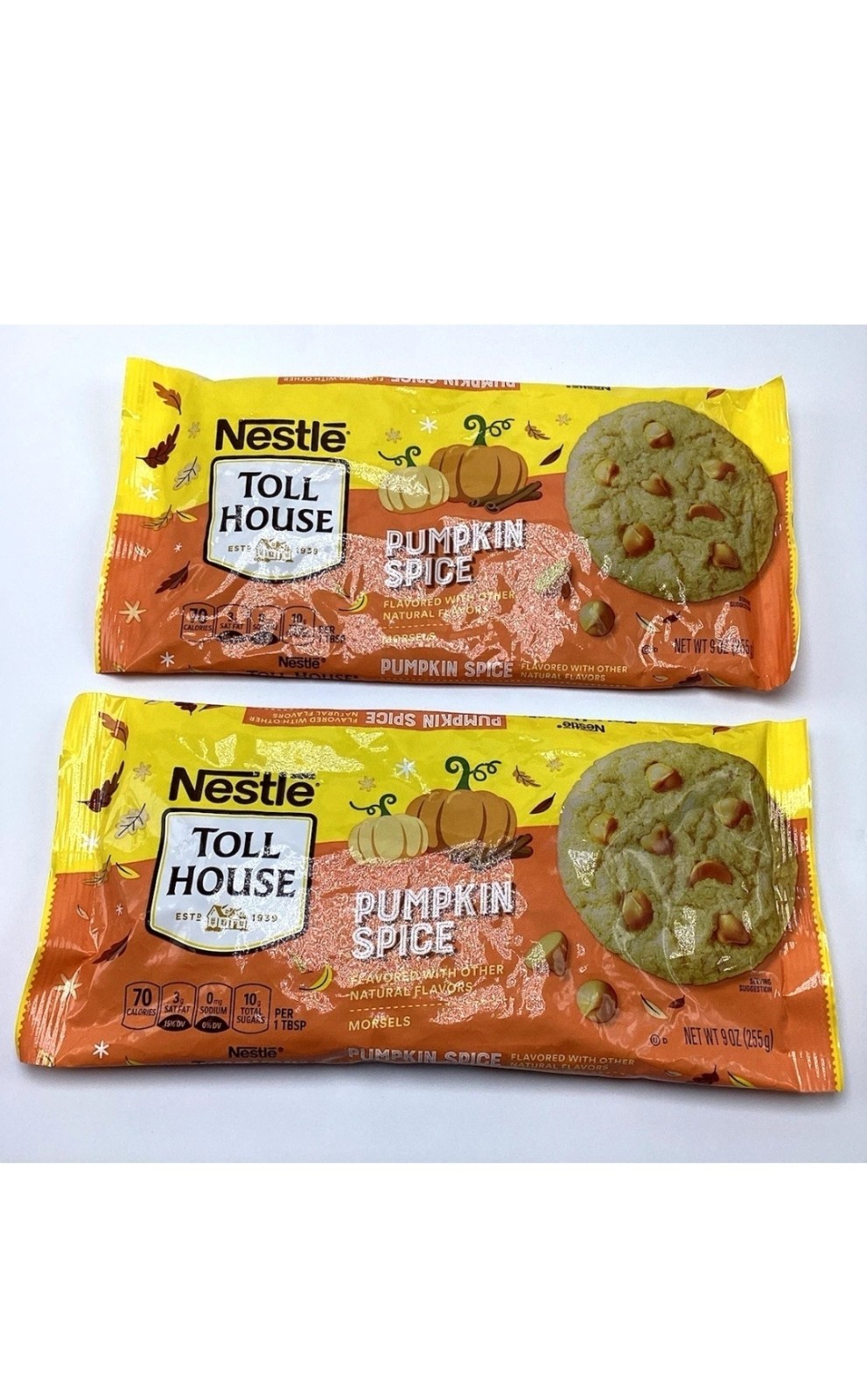 (2 Pack) Nestle Toll House Pumpkin Spice Morsels Baking Chips 9 oz ea (2 Pack) Nestle Toll House Pumpkin Spice Morsels Baking Chips 9 oz ea