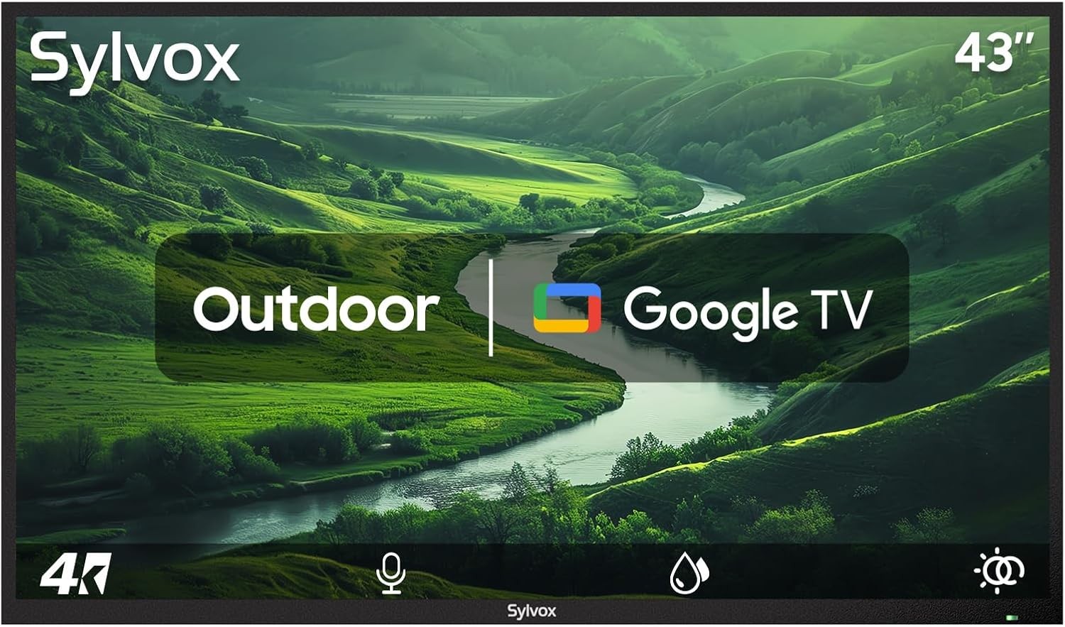 SYLVOX 43 Inch Outdoor Smart Television 4K 700NIT High Brightness  Waterproof TV