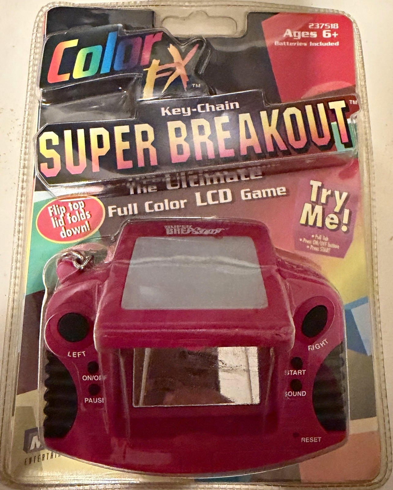 MGA Entertainment Color FX Super Breakout Handheld LCD Game 1999 MPN 237518