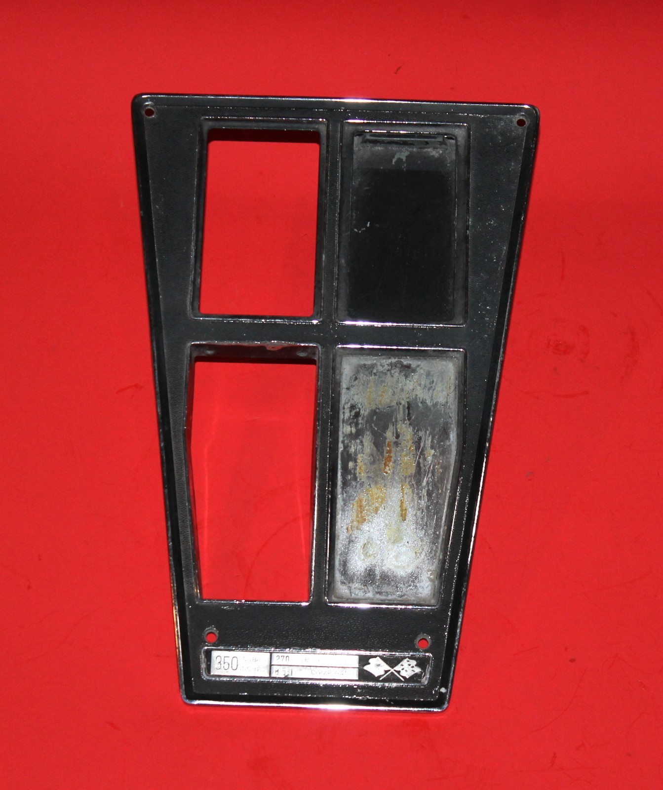 🌟 Original CORVETTE SHIFTER CONSOLE PLATE - 1972-76 - 4 SPEED With A/C 🌟