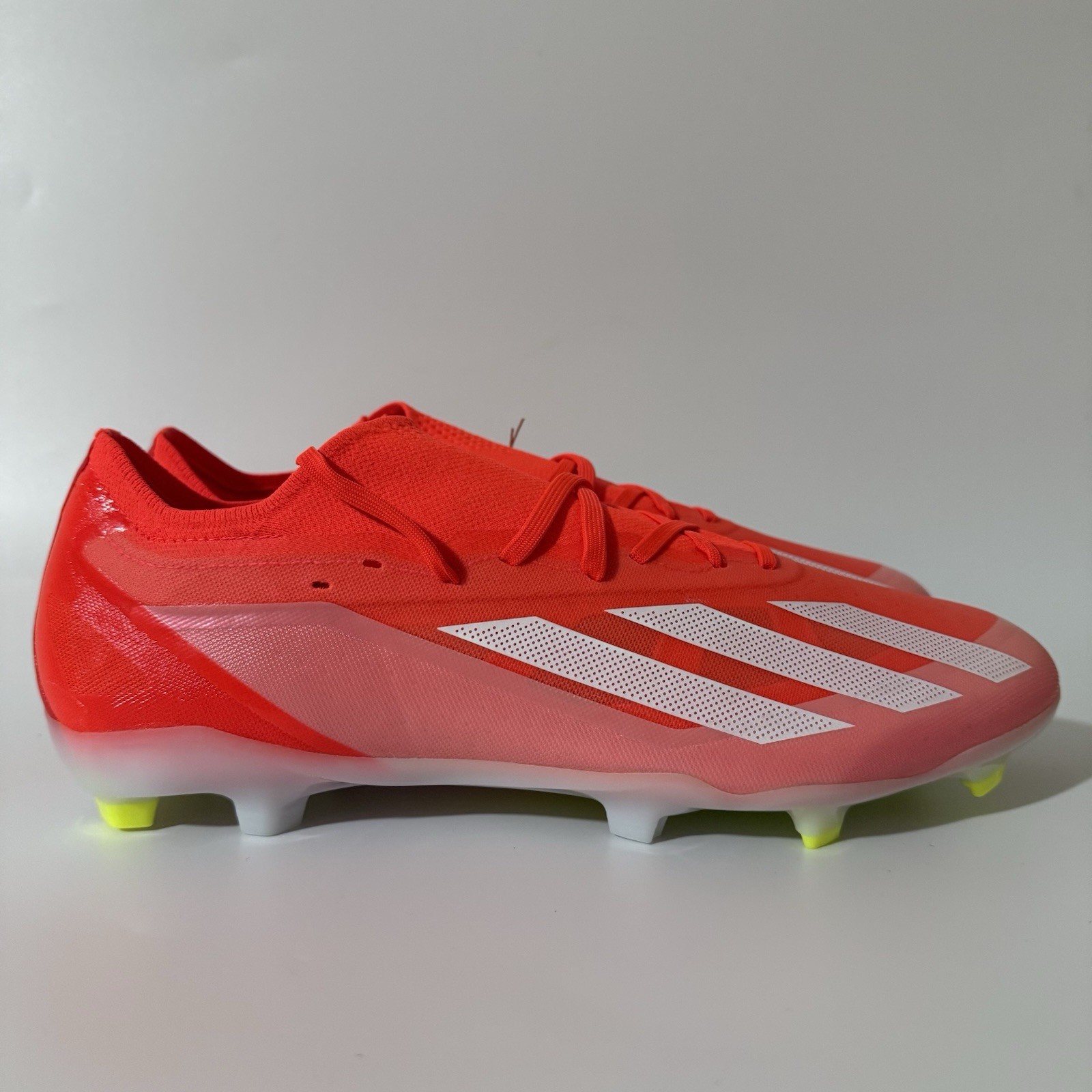 adidas $150 Mens 10.5 X CRAZYFAST PRO FIRM GROUND CLEATS Solar Red/Yellow IG0600
