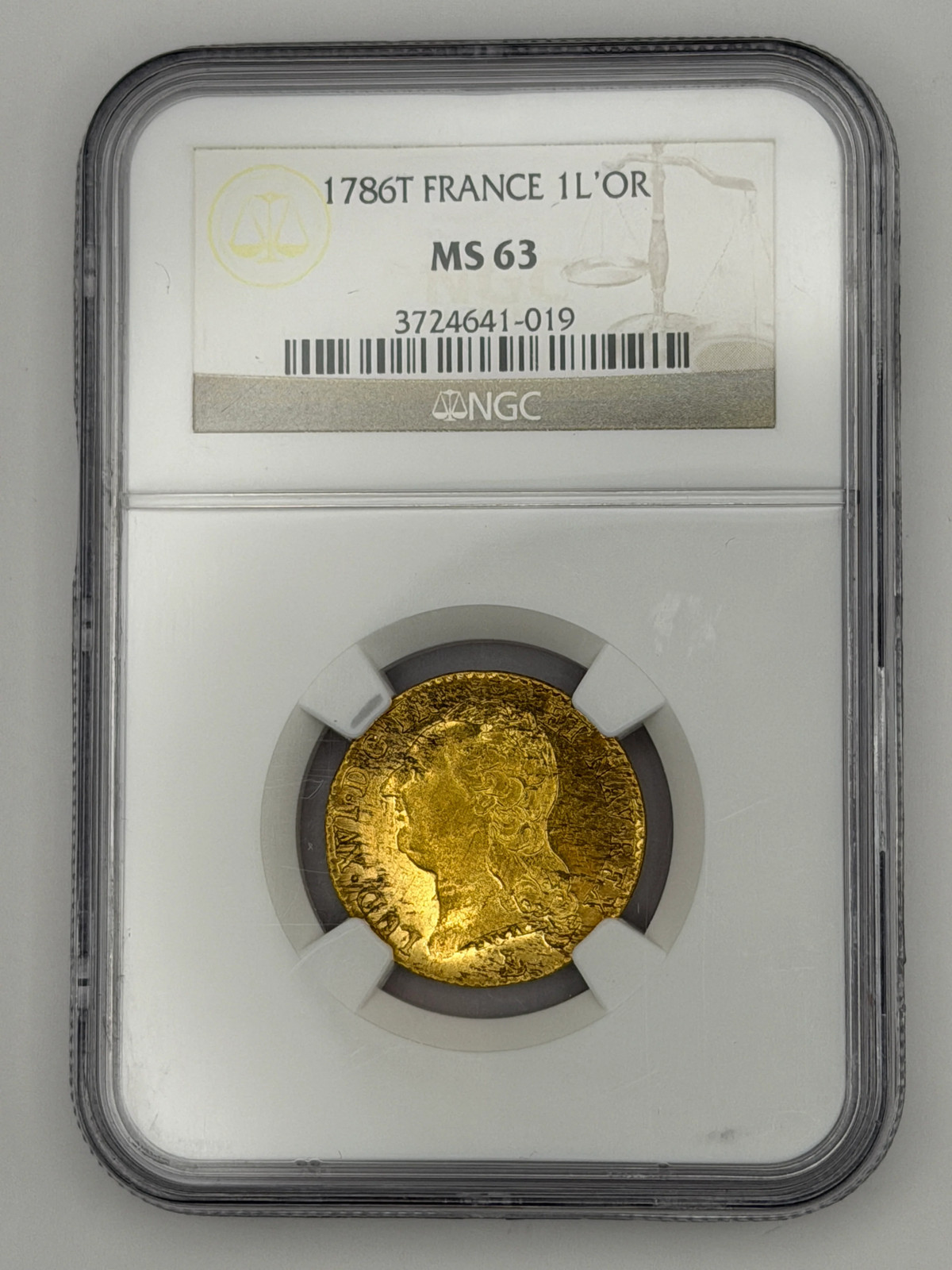 1786-T France 1 Louis d'Or Gold Coin – NGC MS63 | Louis XVI Pre-Revolution Gold