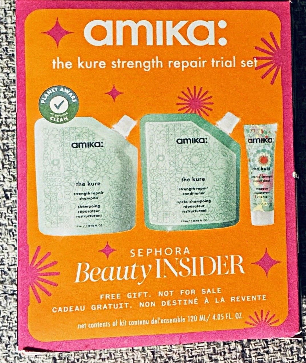 amika the kure Strength Repair Trial Set Shampoo/Conditioner/Mask 120 mL