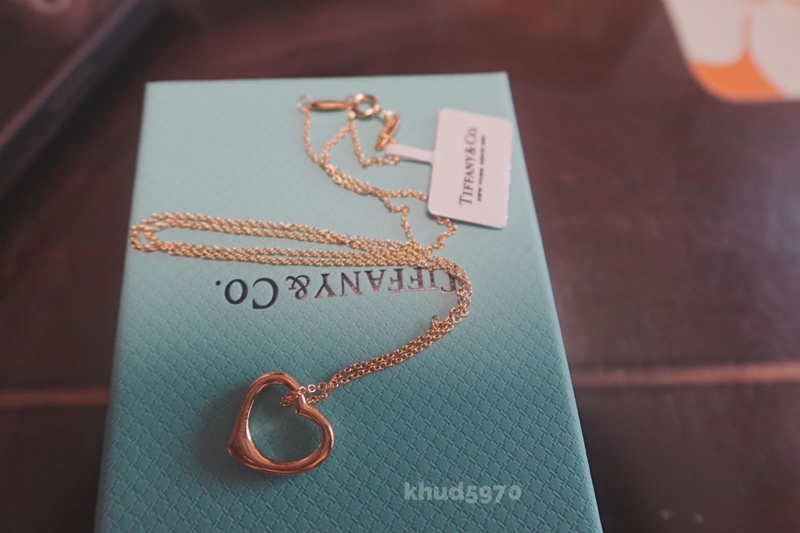 NewTFANYCoOpen Heart Necklace 18K-Yellow Gold&750