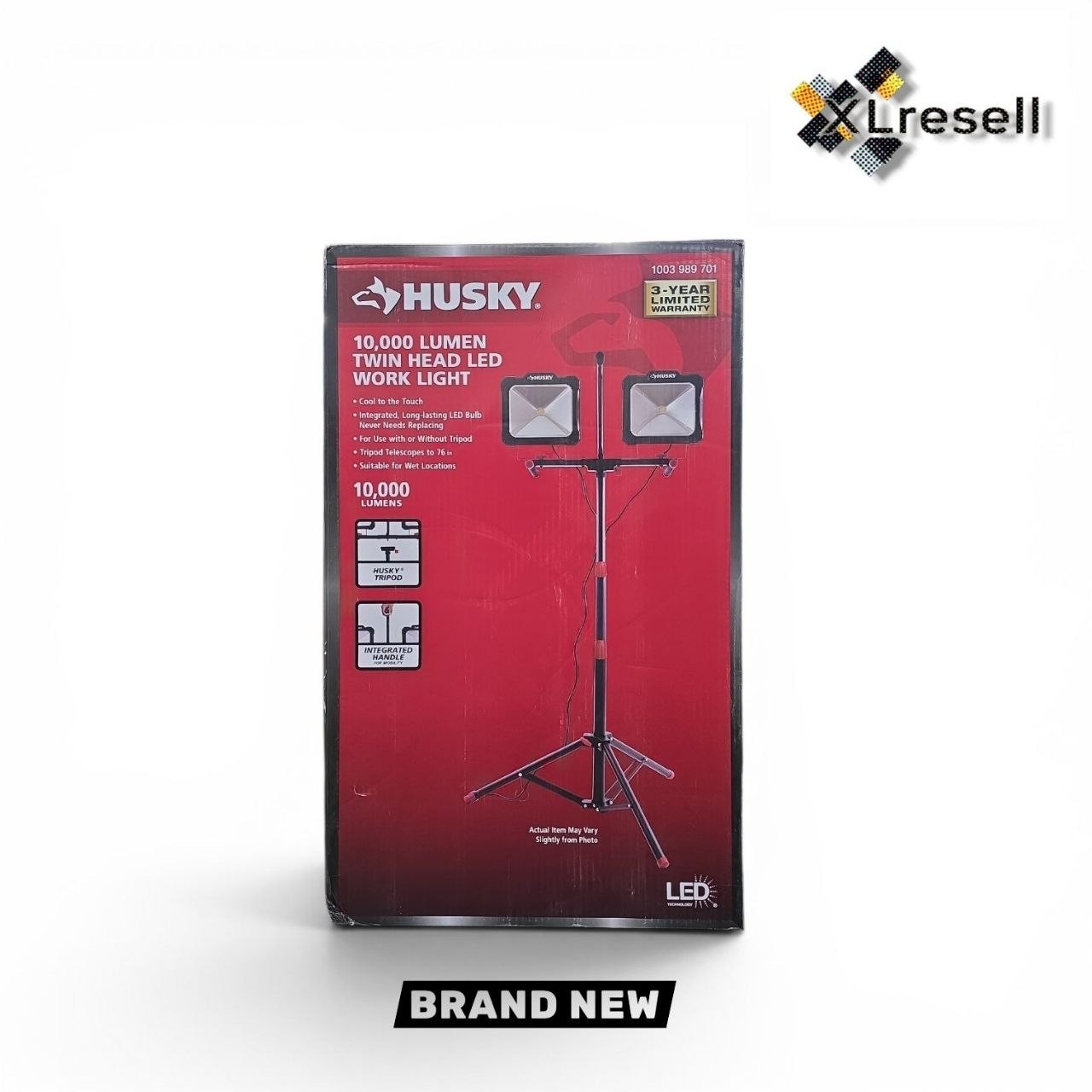 Husky 10,000-Lumen Twin-Head LED Work Light   # K40189
