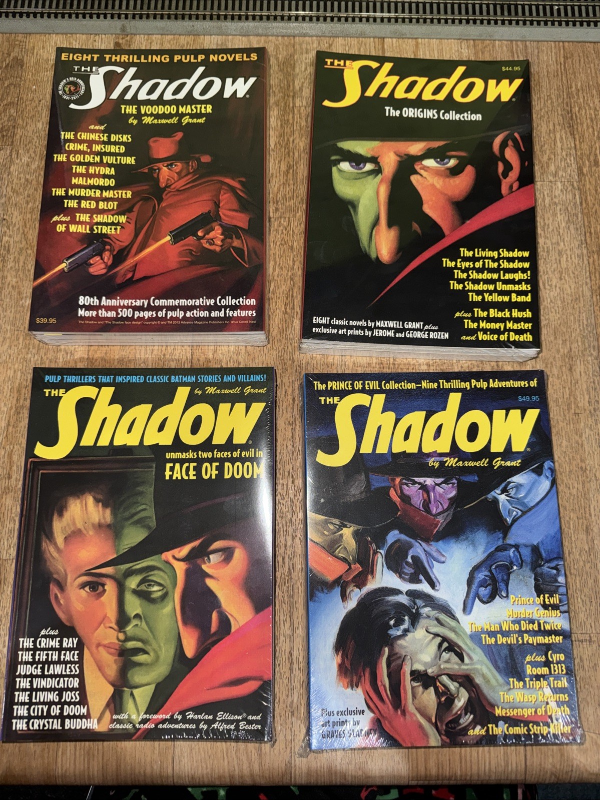 Rare The Shadow Super Packs #1-4 12 Books Pulp Voodoo Master Face Of DoomSealed
