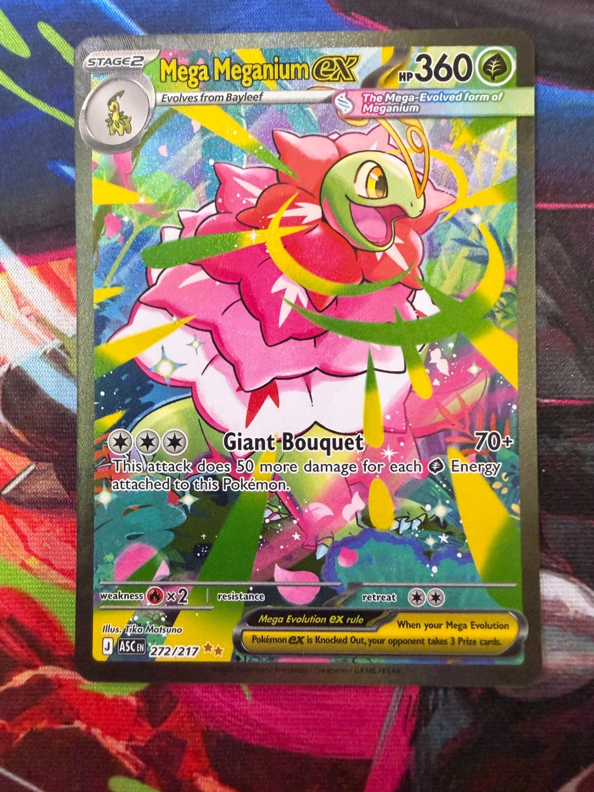 Mega Meganium ex 272/217 Me: Ascended Heroes Holo Fresh Pull Mega Meganium ex 272/217 Me: Ascended Heroes Holo Fresh Pull