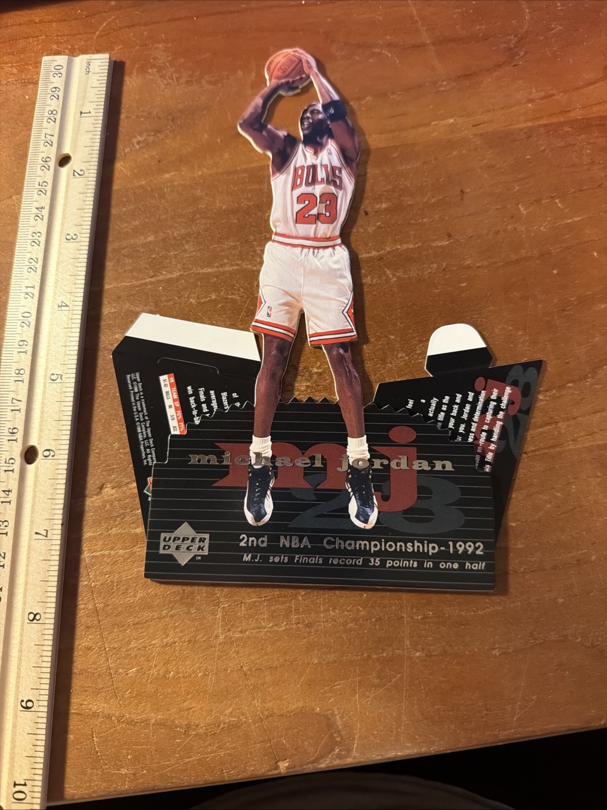 Michael Jordan Chicago Bulls 1992 Upper Deck 2nd NBA Championship Stand-Up Michael Jordan Chicago Bulls 1992 Upper Deck 2nd NBA Championship Stand-Up