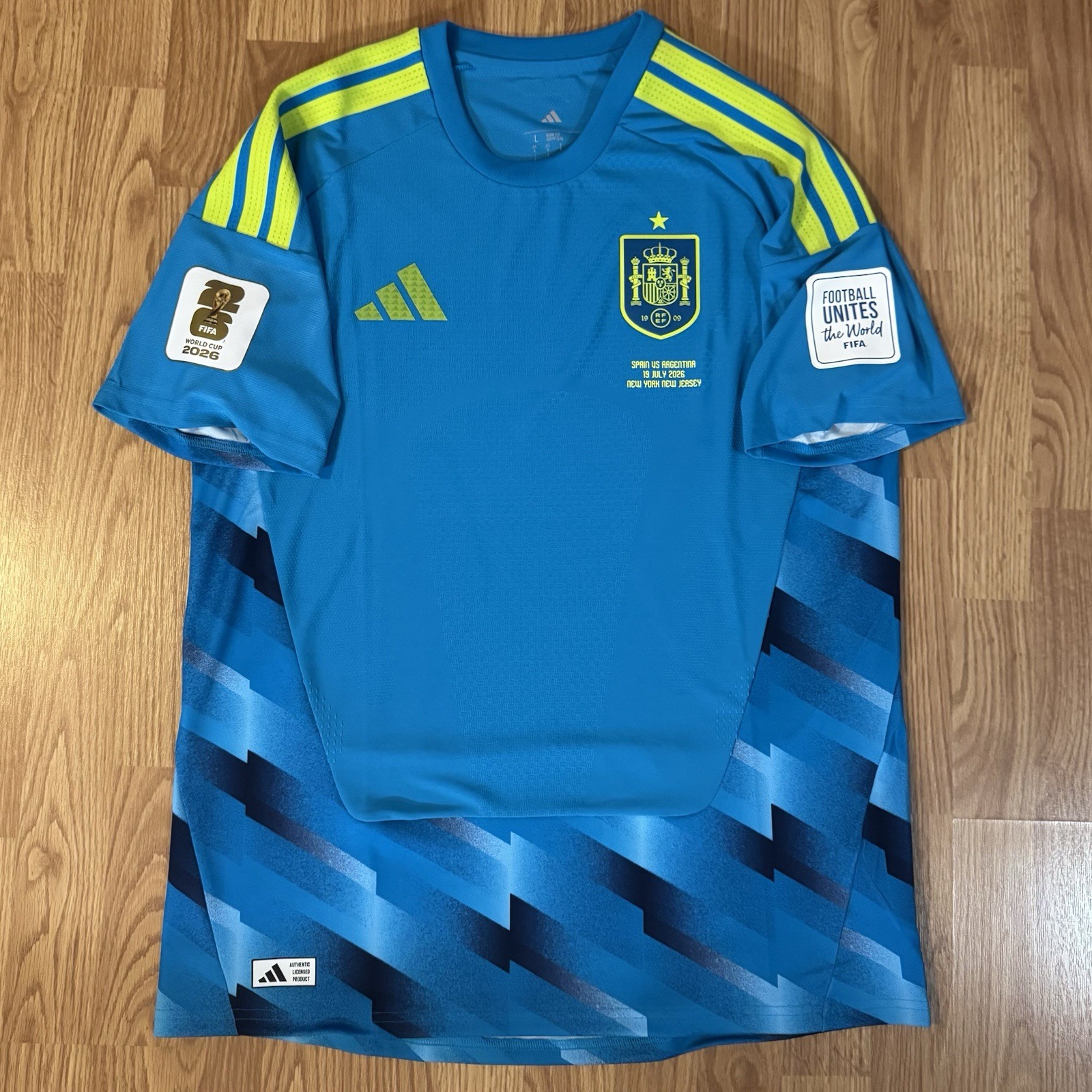 Spain Authentic Player Issue World Cup  Final Match V Argentina. No Worn KC3084