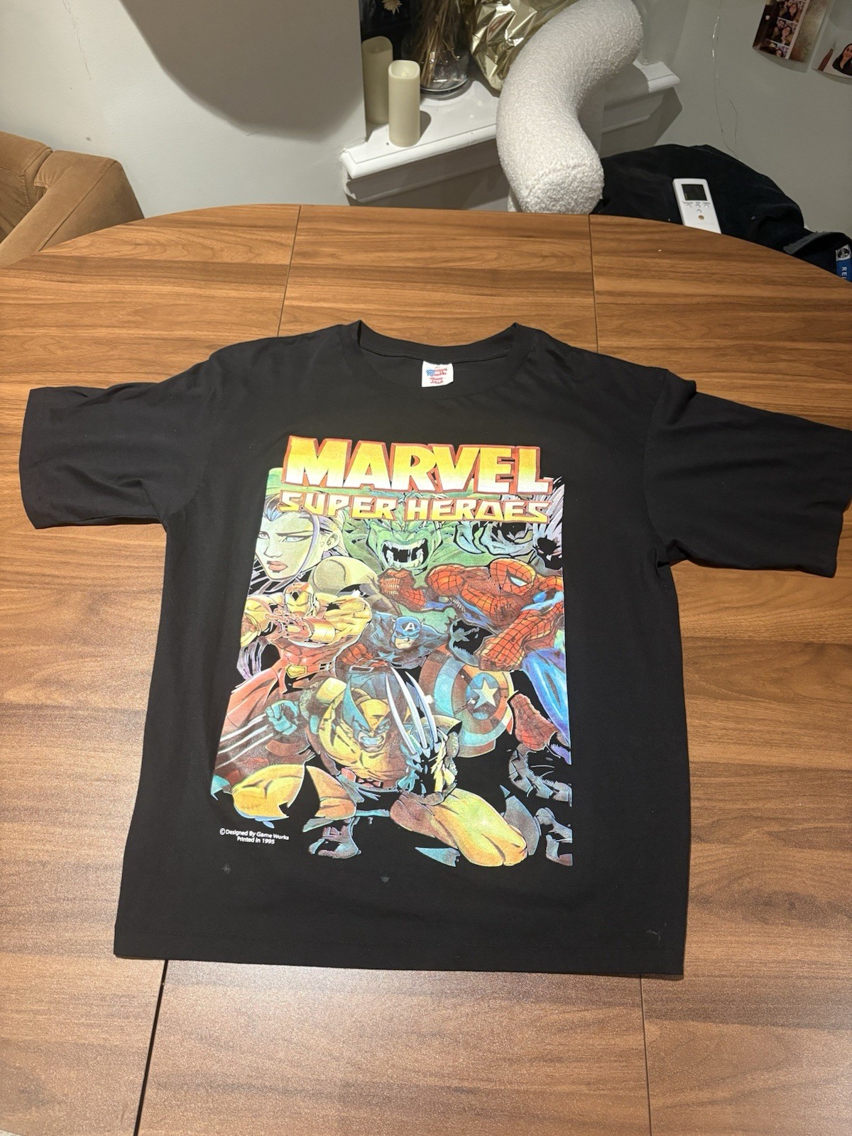 Vintage 1995 Marvel Superhero’s Sega Saturn Video Game Promo Tee Size XL RARE
