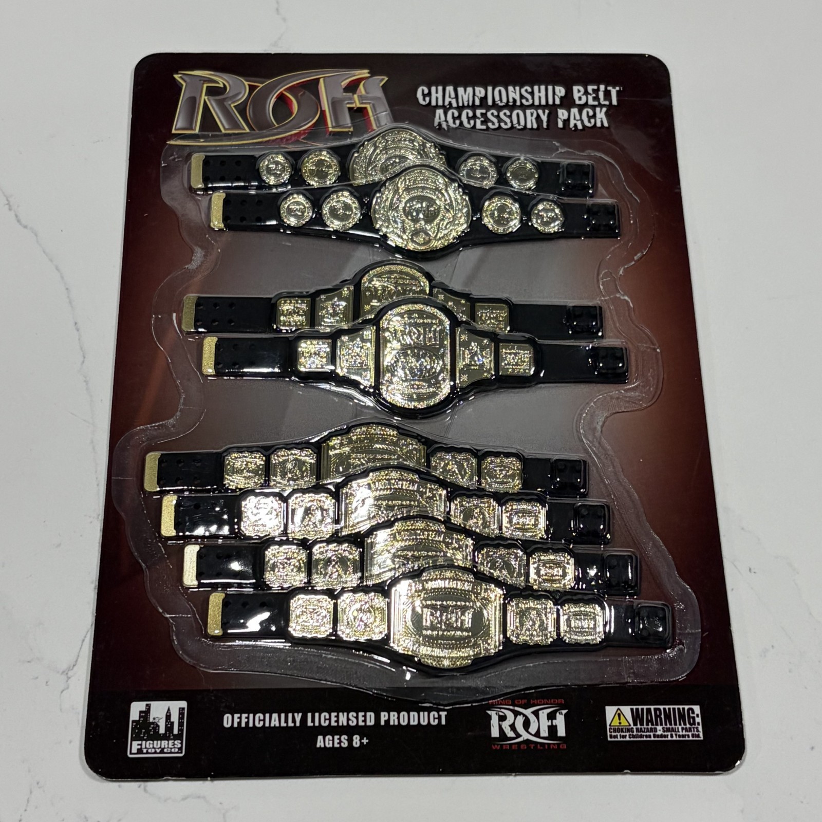 ROH Championship Belt Accessory Pack Ring of Honor 2016 Figures Toy Company Open ROH Championship Belt Accessory Pack Ring of Honor 2016 Figures Toy Company Open