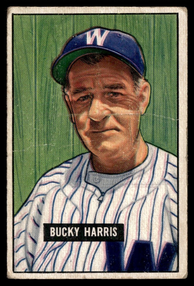 1951 Bowman Bucky Harris Washington Senators #275
