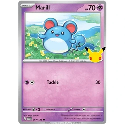 Marill 067/128 30th Celebration Holo