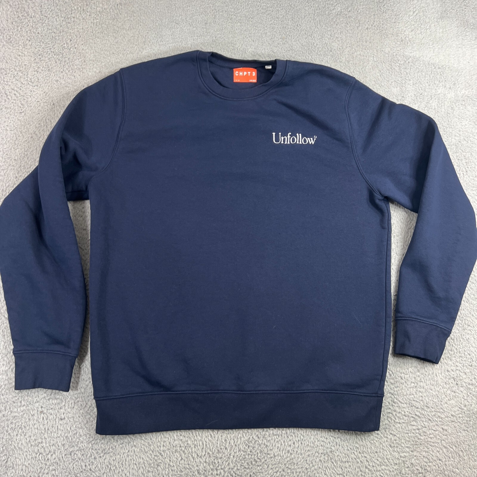 CHPT3 Cotton Crewneck Sweatshirt Size XXL Casuals Blue Unfollow
