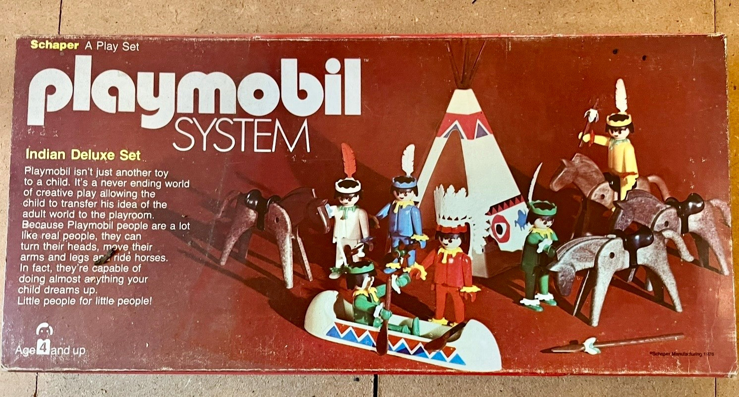 PLAYMOBIL System Indian Deluxe Set 3345 Vintage 1976 Play Set