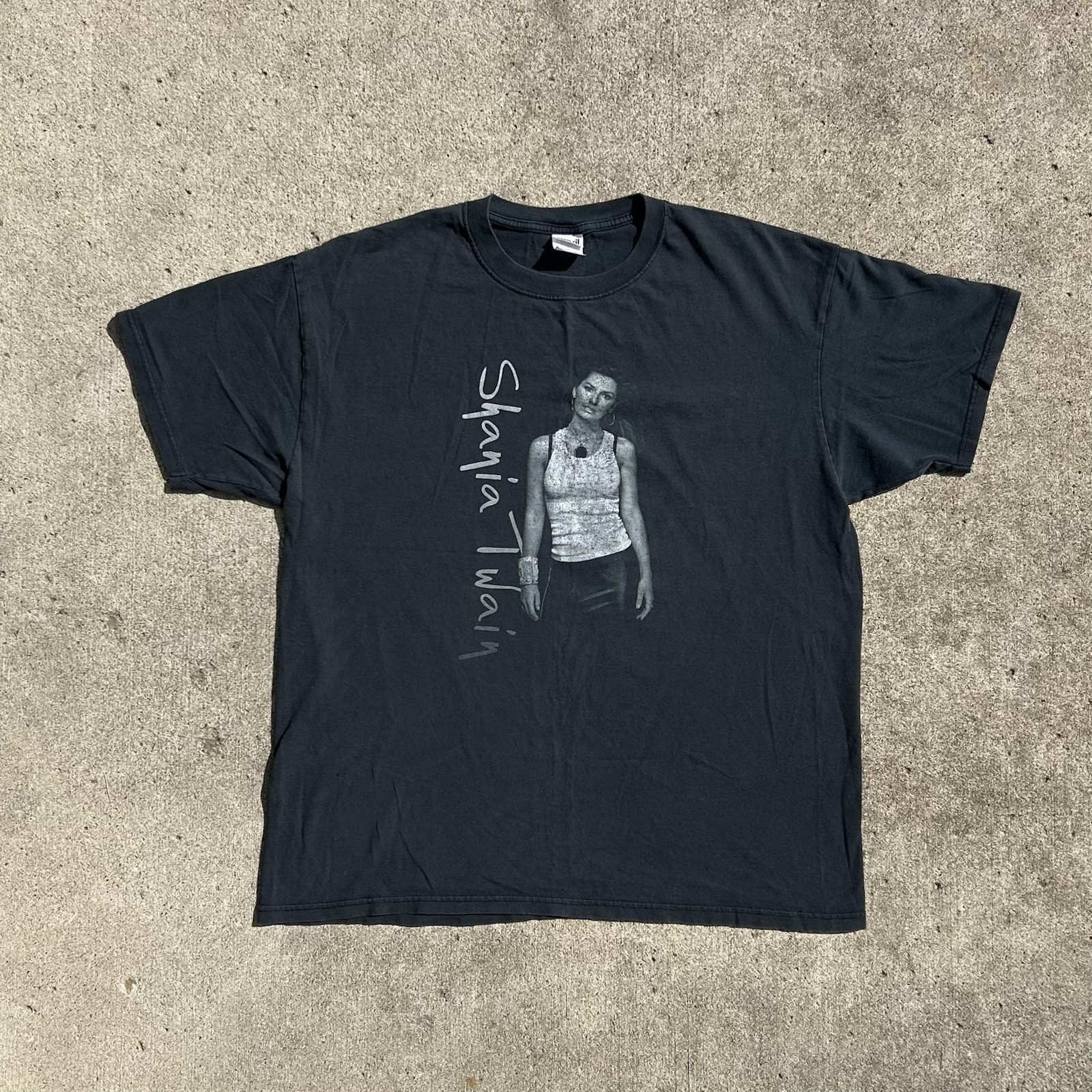 Vtg 2003 2004 Shania Twain Up Tour T Shirt Mens XL Black Anvil Concert Country