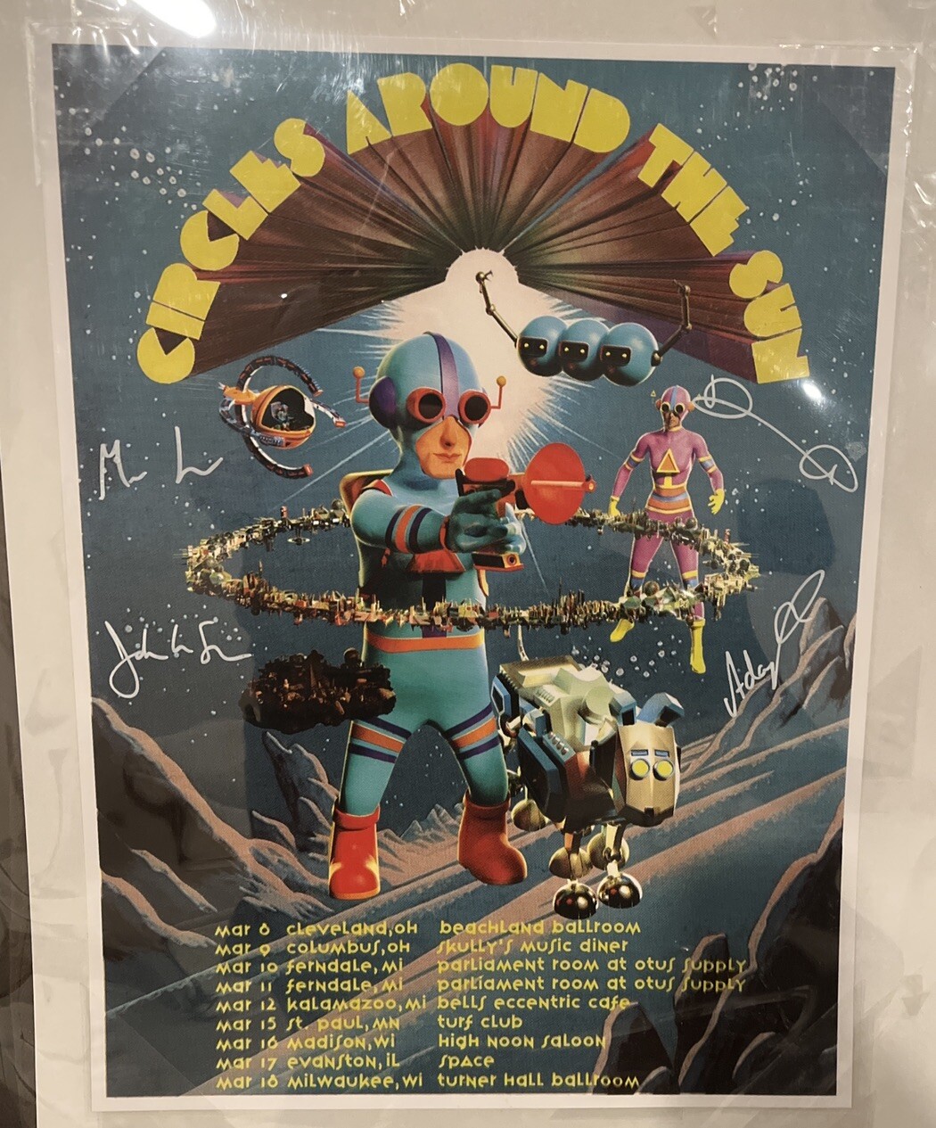 RARE Circles Around The Sun Tour Poster Autographed RARE Circles Around The Sun Tour Poster Autographed