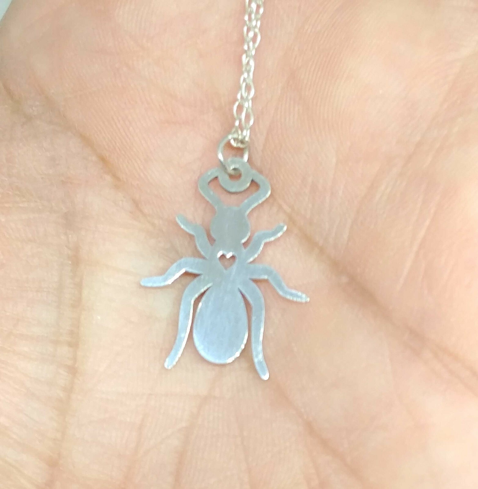 Ant Necklace - Sterling Silver Jewelry - Gold - Rose Gold - Engrave