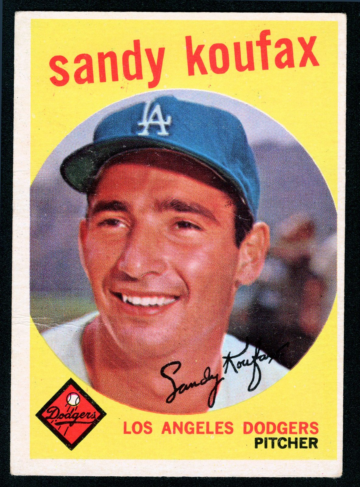 1959 Topps Sandy Koufax #163 Baseball Card HOF - Dodgers